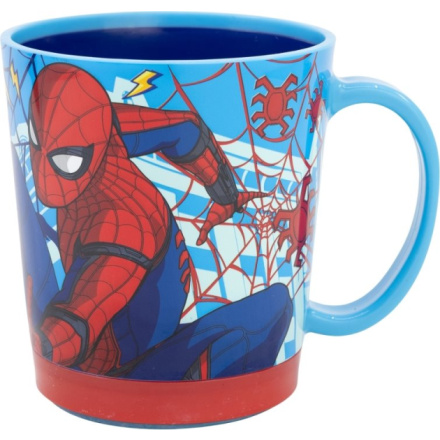 STOR Hrneček s protiskluzovým dnem 410 ml Spiderman 159776