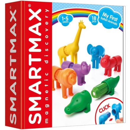 SMARTMAX Magnetická stavebnice Moje první safari 18 dílků 159871