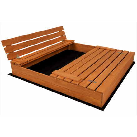 SAND TROPIC Dřevěné pískoviště s lavičkami a příslušenstvím 150x137cm (impregnované) 159906