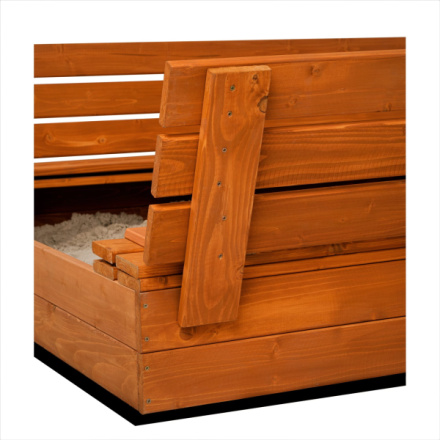 SAND TROPIC Dřevěné pískoviště s lavičkami a příslušenstvím 100x100cm (impregnované) 159909