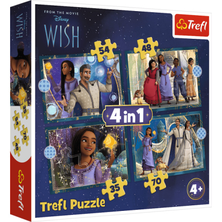 TREFL Puzzle Přání: Splněné sny 4v1 (35,48,54,70 dílků) 160150