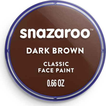 SNAZAROO Barva na obličej Tmavě hnědá (Dark Brown) 18ml 160180