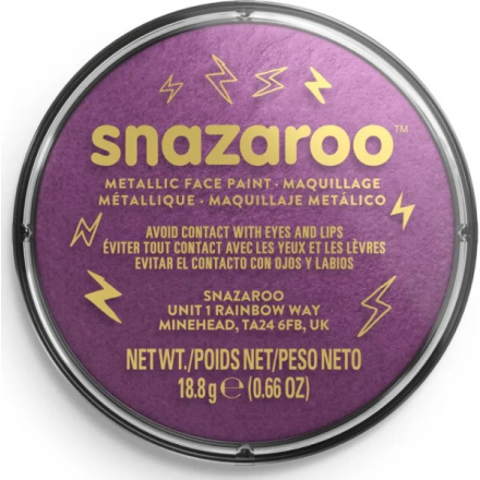 SNAZAROO Barva na obličej Metalická Fialová (Purple) 18ml 160200