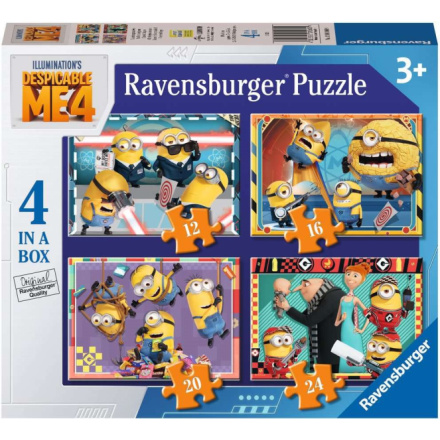 RAVENSBURGER Puzzle Já, padouch 4, 4v1 (12, 16, 20, 24 dílků) 160361