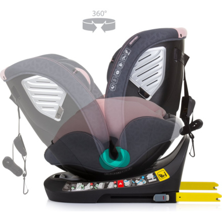 CHIPOLINO Autosedačka Supreme i-Size 40-150cm Isofix 360, Flamingo 160781, (2024)