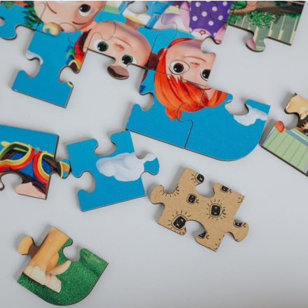 TREFL Dřevěné puzzle Cocomelon: Veselý Cocomelon 24 dílků 161012