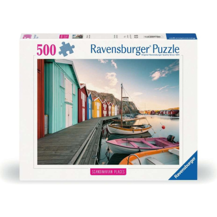 RAVENSBURGER Puzzle Skandinávie: Loděnice ve Smogenu, Švédsko 500 dílků 161115