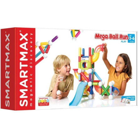 SMARTMAX Magnetická stavebnice Mega Ball Run 71 dílků 161478