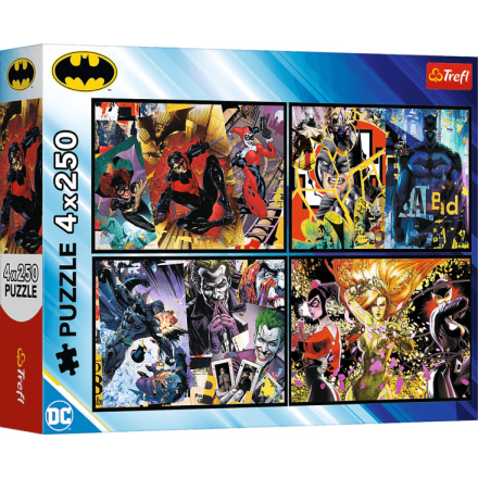 TREFL Puzzle Batman v akci 4x250 dílků 161606