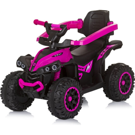 CHIPOLINO Odrážedlo se stříškou a vodící tyčí ATV Pink 162094