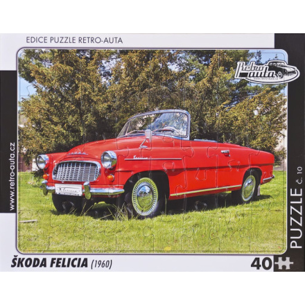 RETRO-AUTA Puzzle č.10 Škoda Felicia (1960) 40 dílků 162123