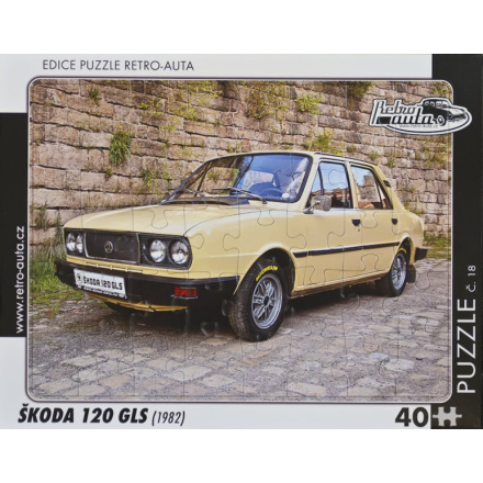 RETRO-AUTA Puzzle č.18 Škoda 120 GLS (1982) 40 dílků 162128