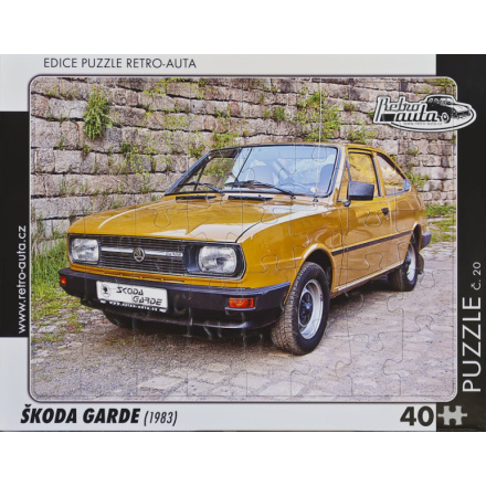 RETRO-AUTA Puzzle č.20 Škoda Garde (1983) 40 dílků 162130