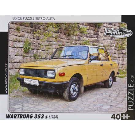 RETRO-AUTA Puzzle č.21 Wartgurg 353 s (1984) 40 dílků 162131