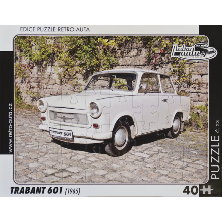 RETRO-AUTA Puzzle č.23 Trabant 601 (1965) 40 dílků 162132