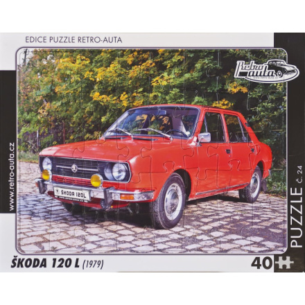 RETRO-AUTA Puzzle č.24 Škoda 120 L (1979) 40 dílků 162133