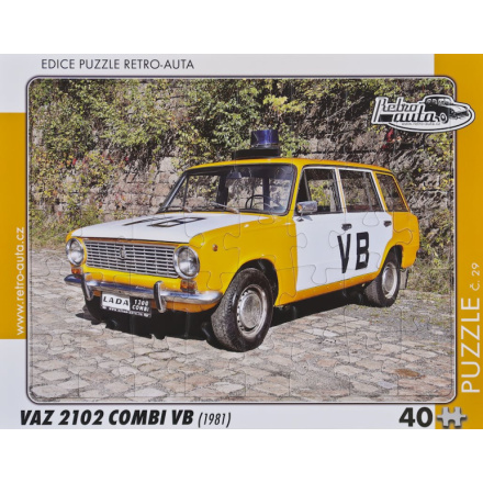 RETRO-AUTA Puzzle č.29 VAZ 2102 Combi VB (1981) 40 dílků 162136