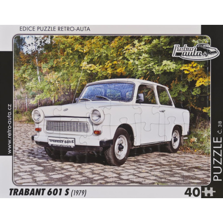 RETRO-AUTA Puzzle č.38 Trabant 601 S (1979) 40 dílků 162140