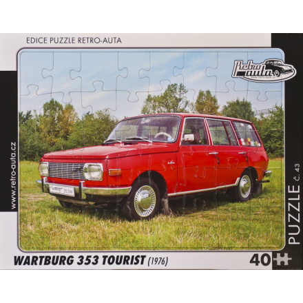 RETRO-AUTA Puzzle č.43 Wartburg 353 Tourist (1976) 40 dílků 162142