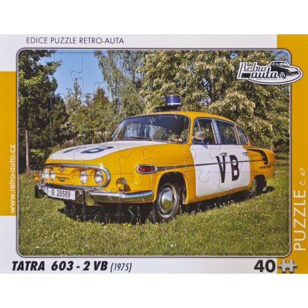 RETRO-AUTA Puzzle č.47 Tatra 603 - 2 VB (1975) 40 dílků 162143