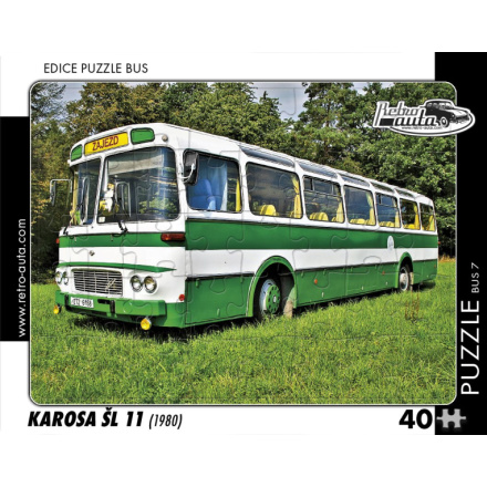 RETRO-AUTA Puzzle BUS č.07 Karosa ŠL 11 (1980) 40 dílků 162158