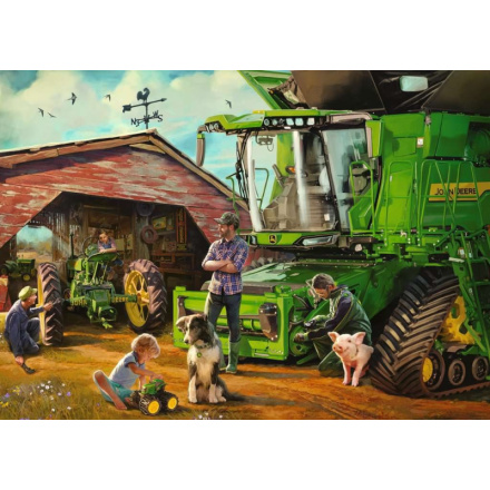 RAVENSBURGER Puzzle John Deer tenkrát a nyní 1000 dílků 162484