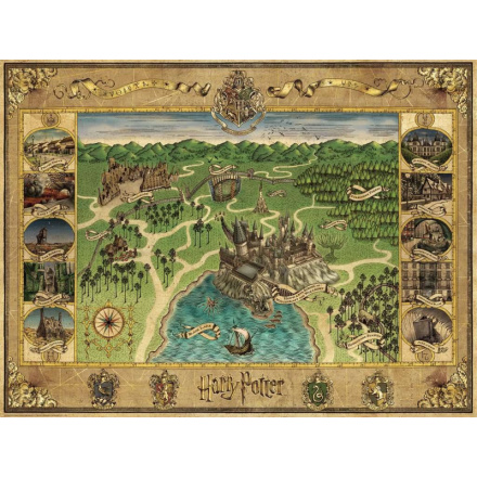 RAVENSBURGER Puzzle Mapa Bradavic 1500 dílků 162494