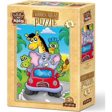 ART PUZZLE Dřevěné puzzle Kapitán slon 16 dílků 162821