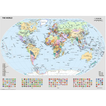 RAVENSBURGER Puzzle Politická mapa světa 1000 dílků 163027