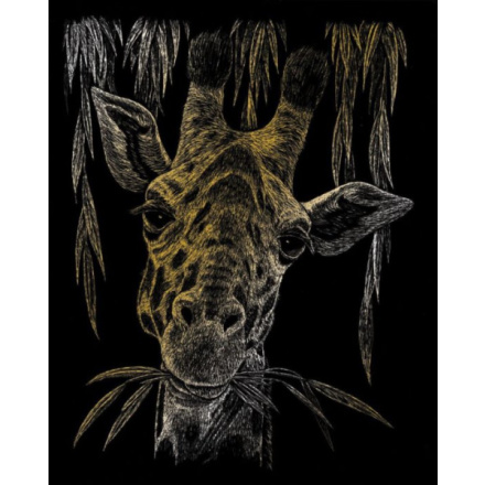 Zlatý škrabací obrázek Žirafa 19767