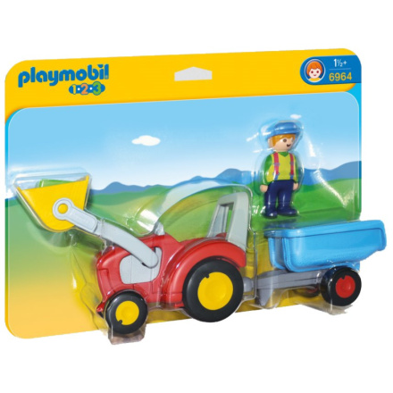 PLAYMOBIL® 1.2.3 6964 Traktor s přívěsem 20041