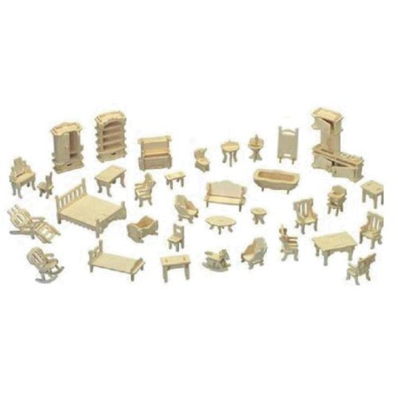 WOODEN TOY , WCK 3D puzzle Mini nábytek 3153