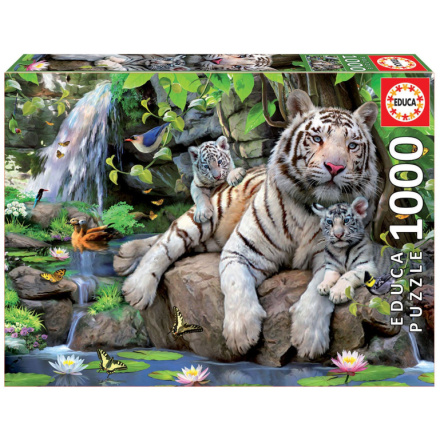 EDUCA Puzzle Bílí bengálští tygři 1000 dílků 332