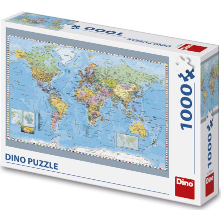 DINO Puzzle Politická mapa světa 1000 dílků 5827