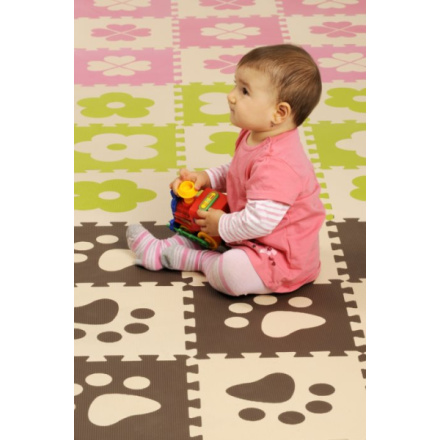 Pěnové BABY puzzle Hnědé tlapky B (29,5x29,5) 7113, 9 dílků