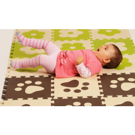 Pěnové BABY puzzle Hnědé tlapky H (29,5x29,5) 7705, 9 dílků