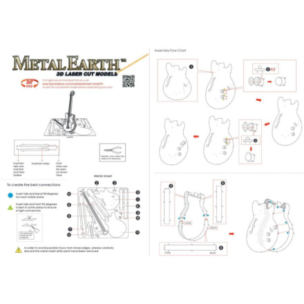 METAL EARTH 3D puzzle Basová kytara 9648