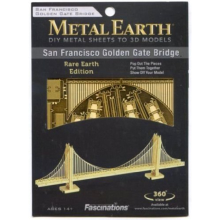 METAL EARTH 3D puzzle Most Golden Gate (zlatý) 15ks, 9662
