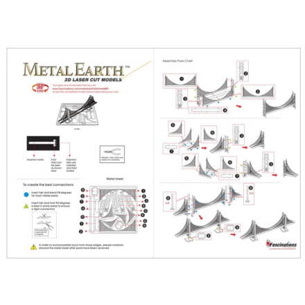 METAL EARTH 3D puzzle Most Golden Gate (zlatý) 15ks, 9662