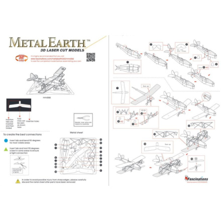 METAL EARTH 3D puzzle Letoun de Havilland Tiger Moth 9800