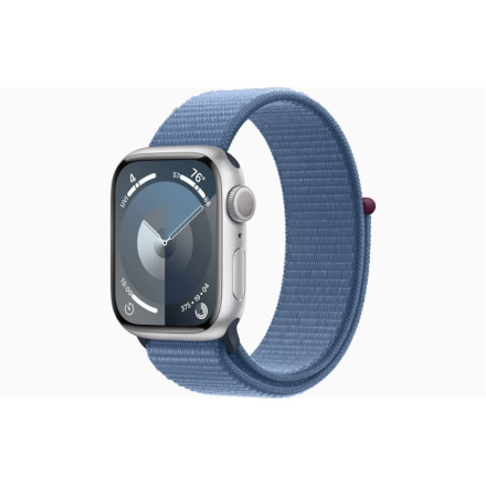 Apple Watch S9/45mm/Silver/Sport Band/Winter Blue, MR9F3QC/A