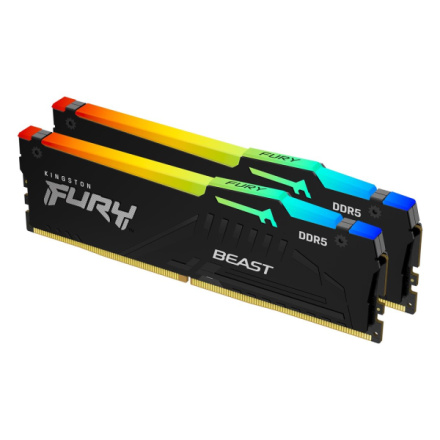 Kingston FURY Beast EXPO/DDR5/16GB/6000MHz/CL36/2x8GB/RGB/Black, KF560C36BBEAK2-16