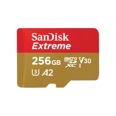 SanDisk Extreme/micro SDXC/256GB/UHS-I U3 / Class 10/+ Adaptér, SDSQXAV-256G-GN6MA