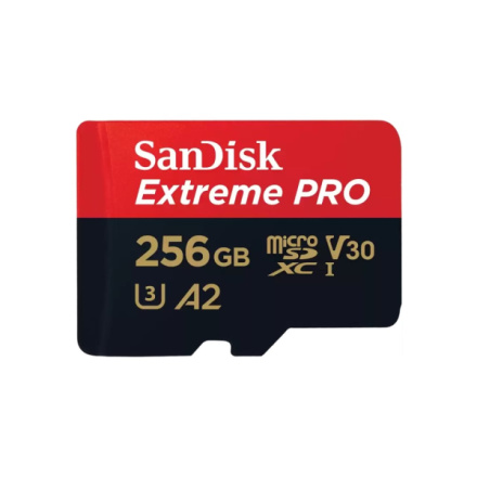 SanDisk Extreme PRO/micro SDXC/256GB/UHS-I U3 / Class 10/+ Adaptér, SDSQXCD-256G-GN6MA