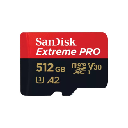 SanDisk Extreme PRO/micro SDXC/512GB/UHS-I U3 / Class 10/+ Adaptér, SDSQXCD-512G-GN6MA