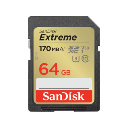 SanDisk Extreme/SDXC/64GB/UHS-I U3 / Class 10, SDSDXV2-064G-GNCIN
