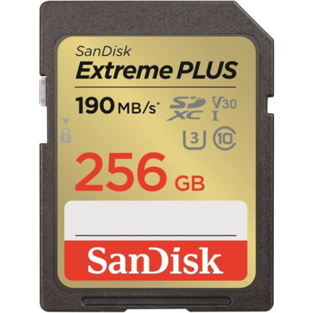 SanDisk Extreme PLUS/SDXC/256GB/UHS-I U3 / Class 10, SDSDXWV-256G-GNCIN