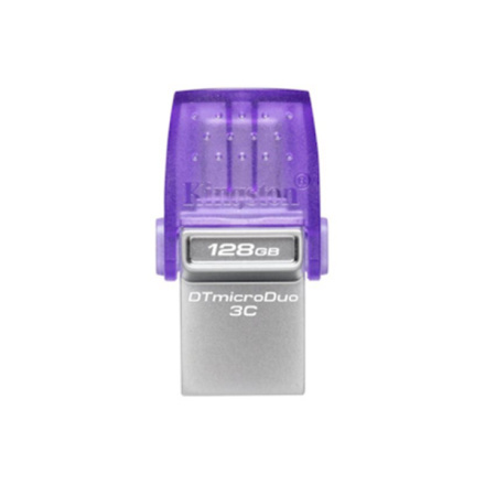 Kingston DataTraveler MicroDuo 3C/128GB/USB 3.2/USB-A + USB-C/Fialová, DTDUO3CG3/128GB