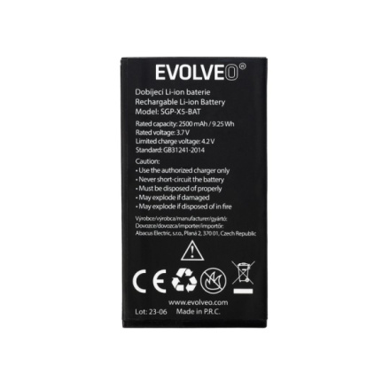 EVOLVEO originální baterie 2500 mAh pro StrongPhone X5, SGP-X5-BAT