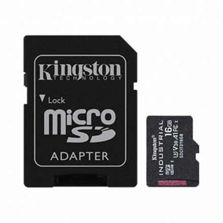 Kingston Industrial/micro SDHC/16GB/100MBps/UHS-I U3 / Class 10/+ Adaptér, SDCIT2/16GB